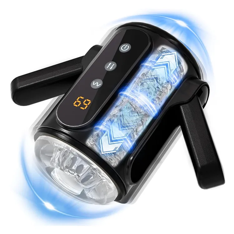 Dual Handle Sucking Male Masturbator Automatic Telescopic Massage Apparatus  Sex Toys for Men