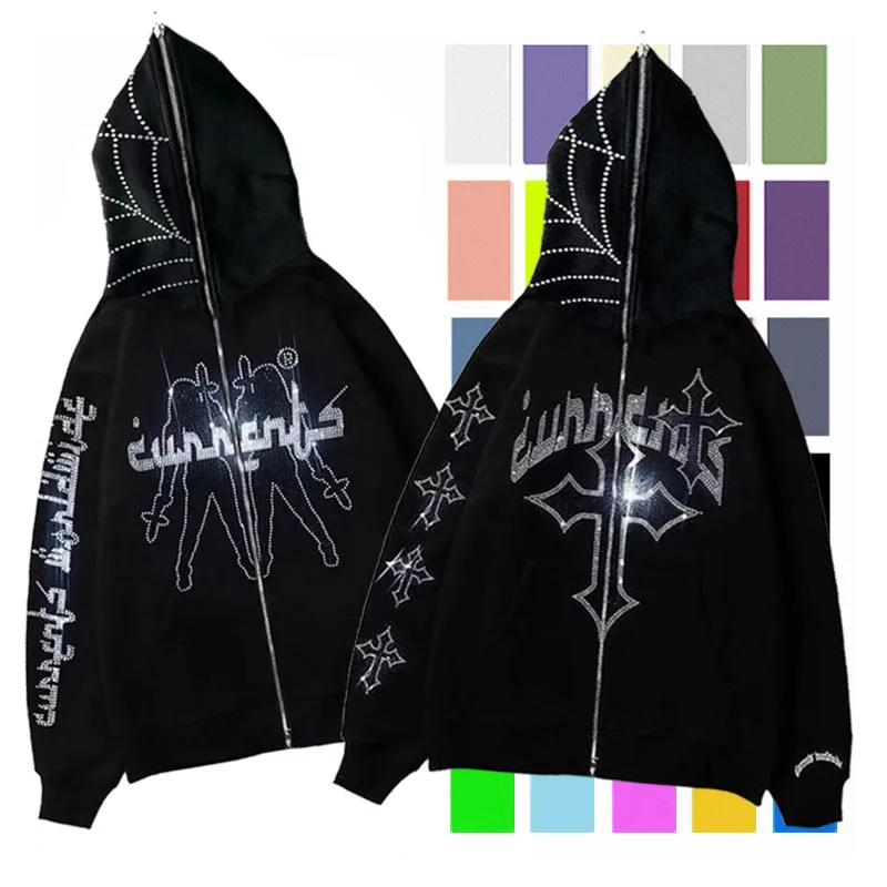 High Quality Men Women Unisex Full Zip Up Over Face Hoodies Jacket