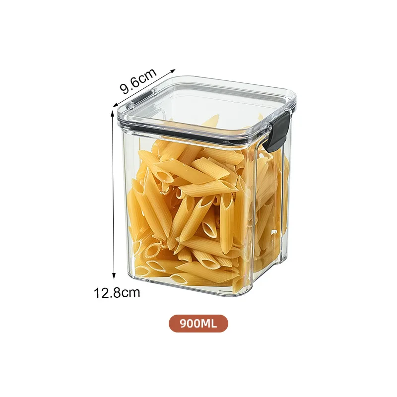 Modern Food Grade PET Plastic Stackable Storage Bins Kitchen Organization Container for Grain Rice Food