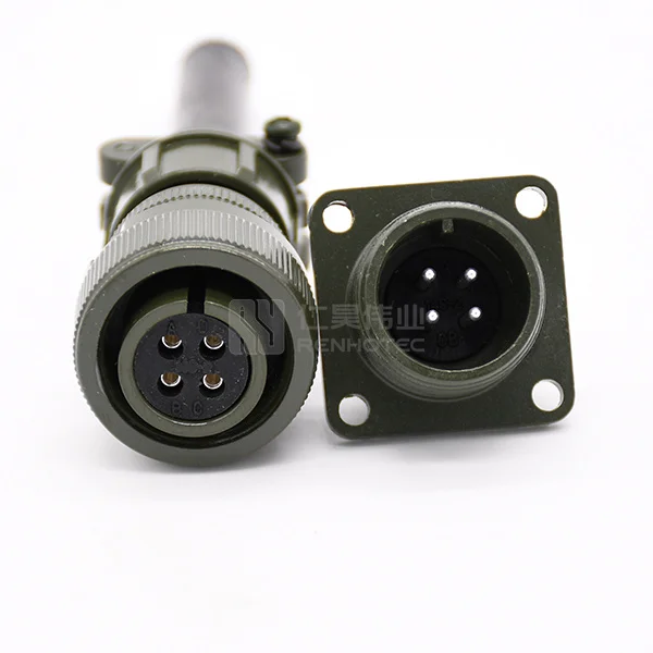 1 2 3 4 Pin MS 5015 Amphenol Connector MS5015 MS3106 MS3108 MS6016A 90 180 Degree Pines PCB Standard Plug