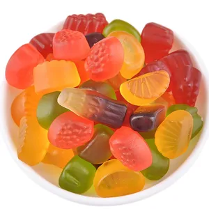 OEM Customizable Gummy Soft Candy Small Pack Chewy Snacks Fruity Flavor Sweet Ball Decorated with Coating