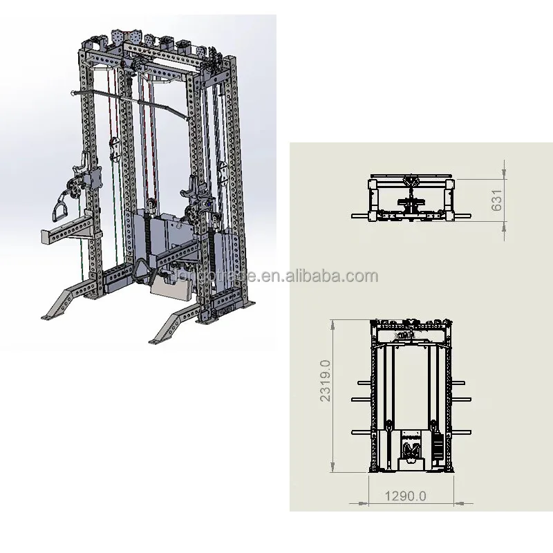 Cable Functional Trainer - High and Low Row Combo Power Rack