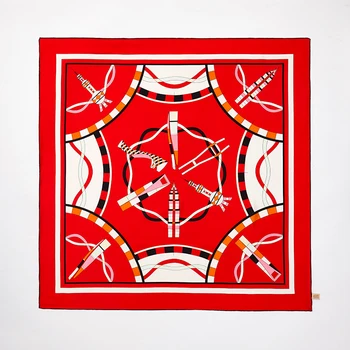 corporate gift Cultural And Creative Products Custom Printing City Ring Silk Scarf For Women shanghai city