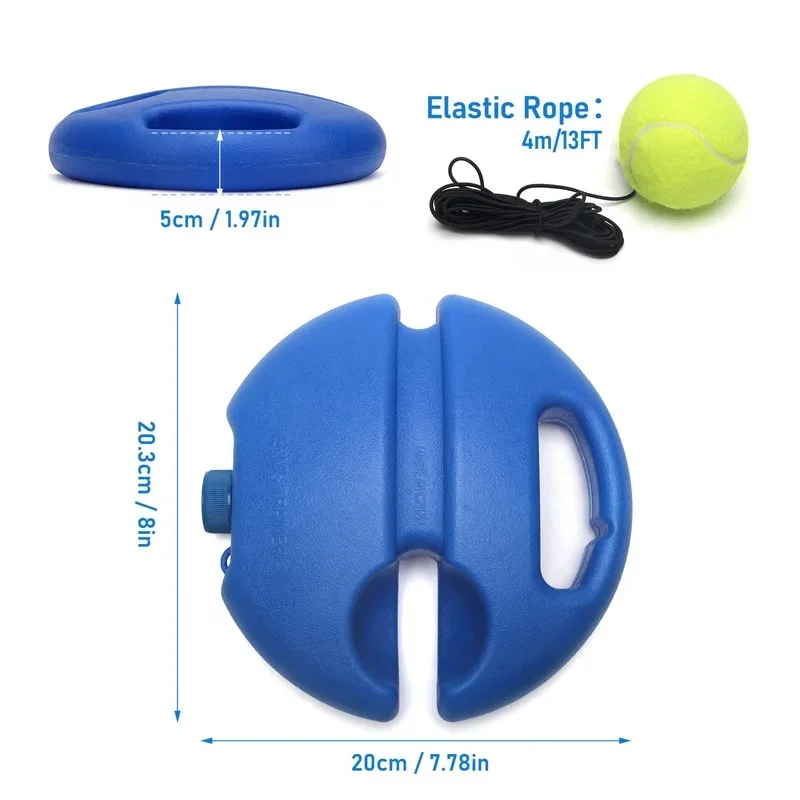 Lot De 2 Balles De Tennis Avec Corde Pour Trainer - Balles Rechange Avec Boîte Pression