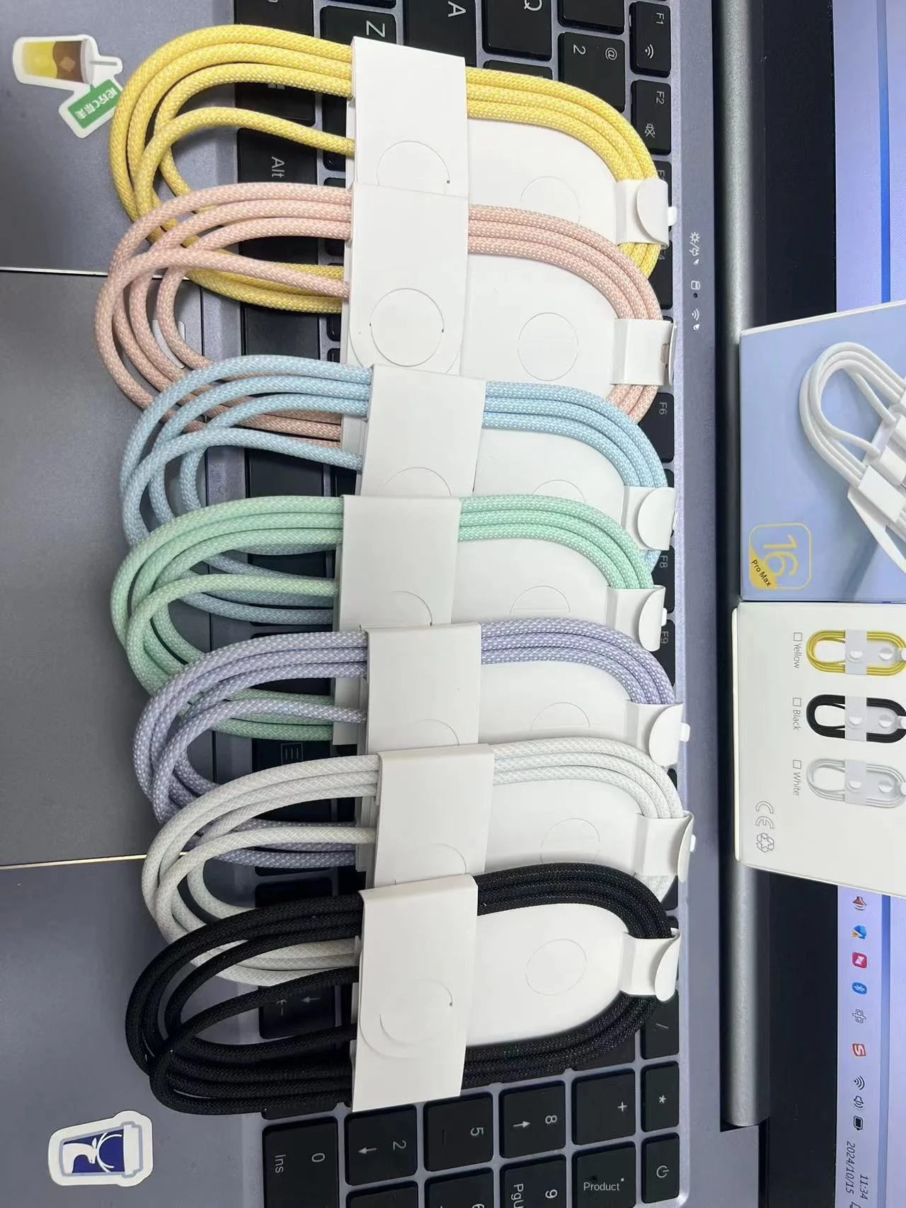 USB Type C to C Fast Charging Data Cable Braided Jacket for Smartphones Tablets Laps