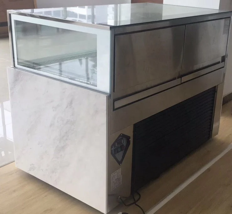 Temperature and Humidity Control Chocolate Display Chiller Cabinet Square Glass Showcase Fridge