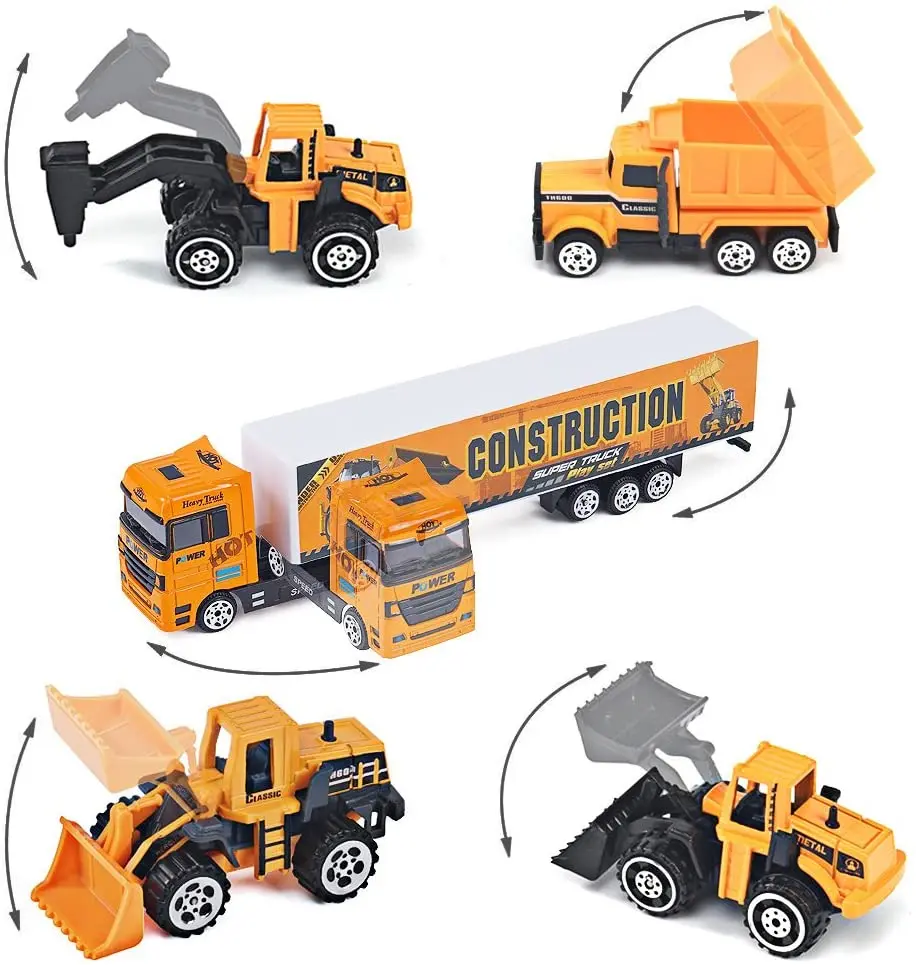 Alloy Container Engineering Storage Cart Vehicle Toy Die Cast Container Construction Truck Alloy Car Toy