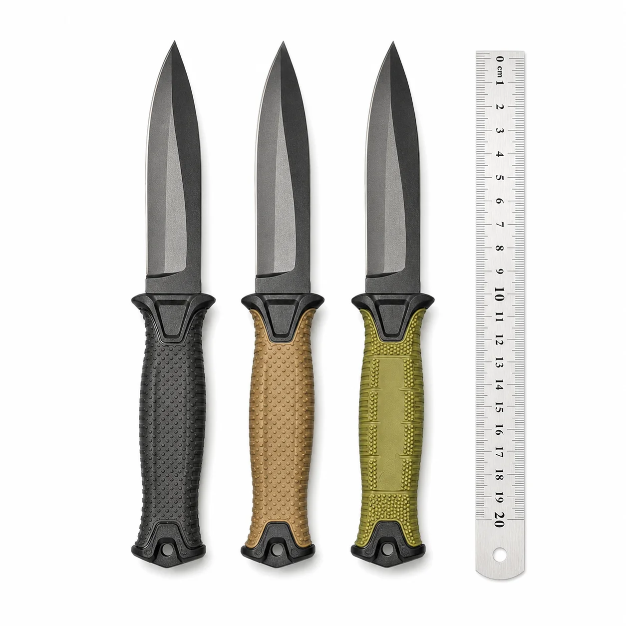 TL01RT Outdoor Fixed Blade Utility Knife 5Cr15MoV Stainless Steel Straight Blade Nylon Handle with Belt Sheath - view 1