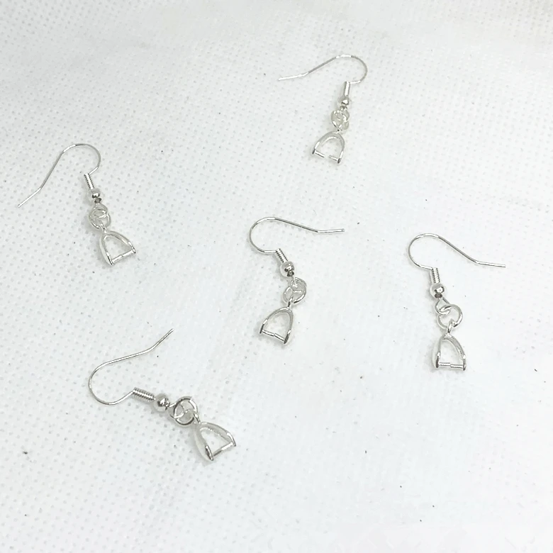 Jewelry Findings 10mm Pendant Ear Hook Clip Brass Earring