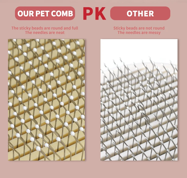 Factory Wholesale Custom Logo Self Cleaning Cat Pin Hair Brush Dog Pet Grooming Slicker Brush
