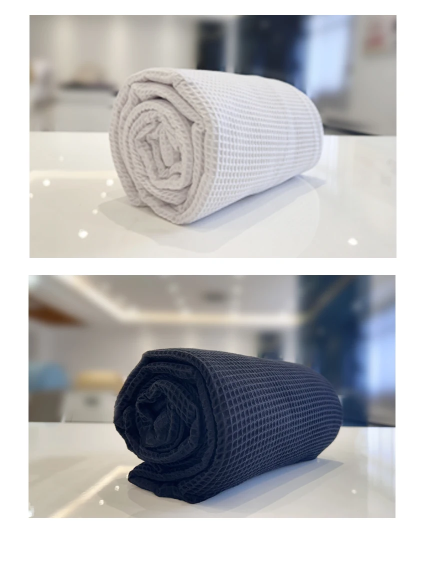 180x100cm Quick-Dry Sauna Blanket with 1 Year Warranty and 100% Cotton Waffle Towel