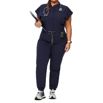 Custom Stretch Nursing Uniform Suit Jumpsuit Work Clothes Medical ...