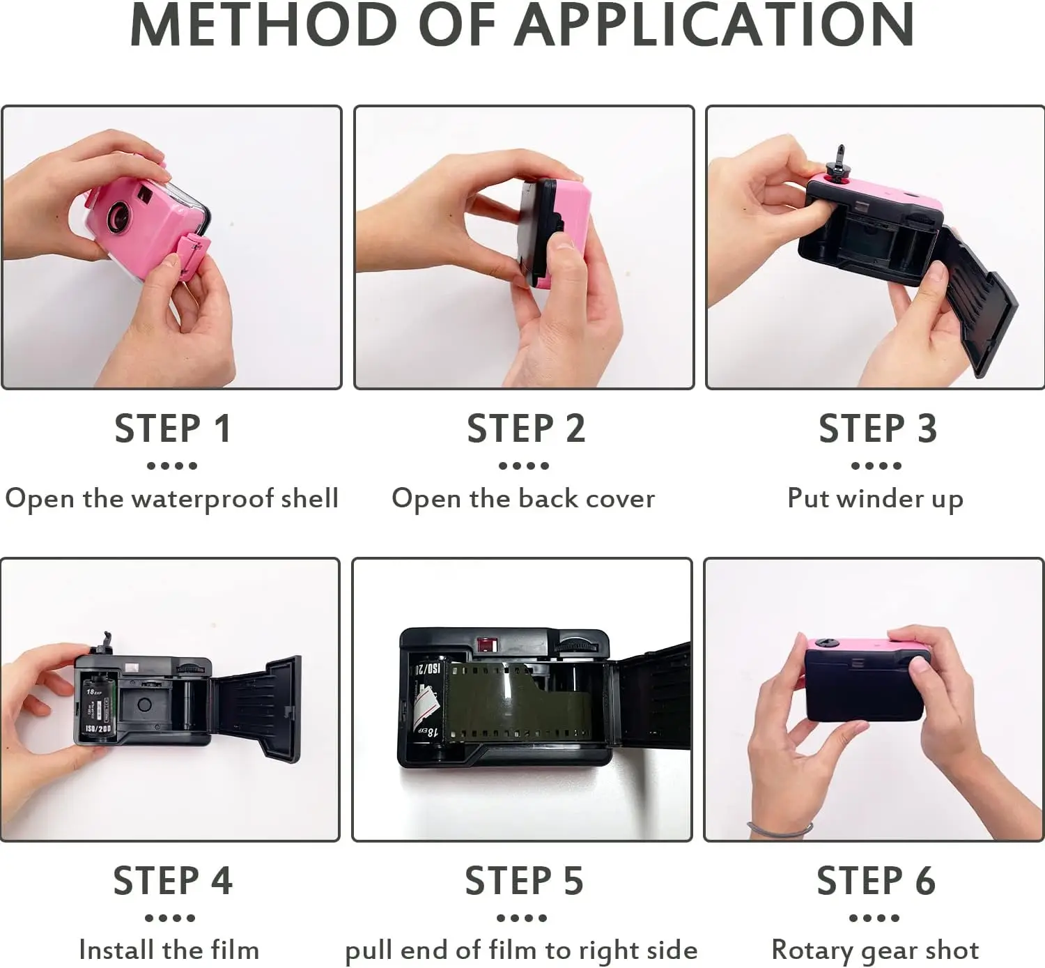 Chinese Custom Professional 35Mm Film Manual Disposable Kids Camera ABS Plastic Material Waterproof Digital Camera