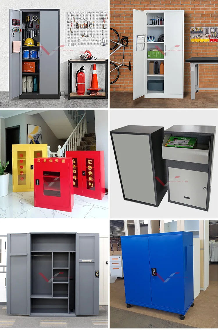 Fire Fighting Cabinet Wall Mounted Metal Powder Coated Red Fire Hose ...