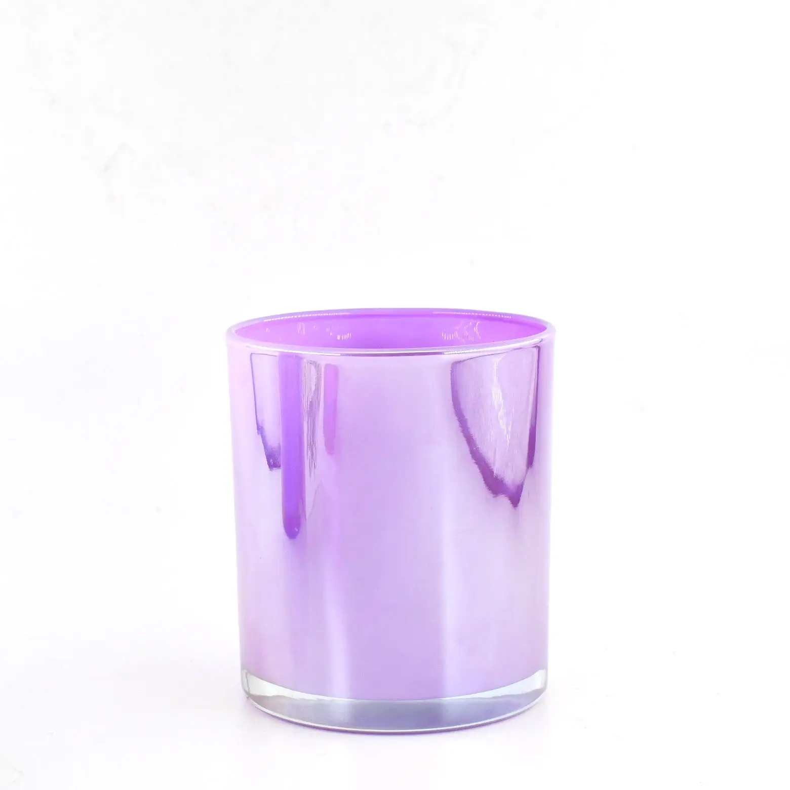 Wholesale Iridescent Glass Candle Container 12oz Empty Glass Jars For Candle Making Buy