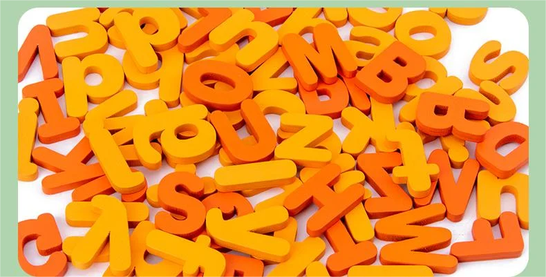 Wooden Word Spelling Words Game Learning Wooden Toys Kids Montessori Early Education Toy for Children Scrable