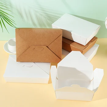 Multi Grid Storage Parcel Delivery Round Pink Fresh Food Packaging Paper Box for Take Away Food