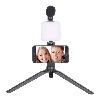 KALIOU 2022 New Arrivals W019-AY49C Vlogging Kit With LED Light Microphone