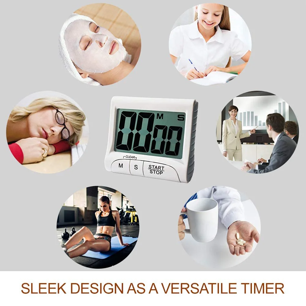 Cooking Shower Study Stopwatch LED Counter Alarm Remind Manual Electronic Countdown Kitchen Timer Digital Timer