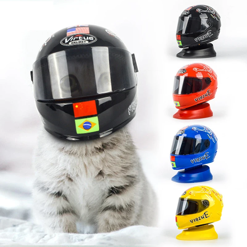 ABC Full Face Motorcycle Helmet Miniature Cute PET Protective Cat Hat Made of ABS Material Ready to Ship