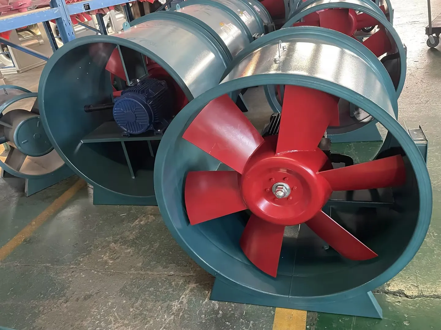 Electric Mixed Flow Duct Radiator Industrial Exhaust Ventilation Fan ...