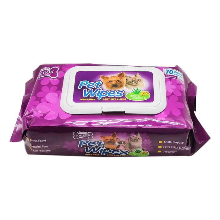 Wholesale high quality pet wet wipes tissues for dog cat cleaning