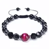 Rose red Tiger eyes stone + Black gallstone