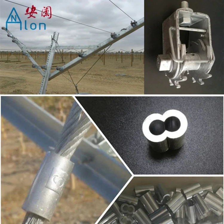 Direct Factory Steel Zinc Coating Table Grape Plantation Vineyard "Y" Shape Grape Open Gable Trellis Poles System