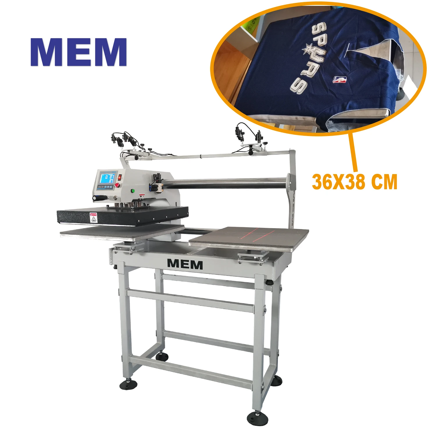 TQ 4050 MEM Graphic Print Automatic Manual Heat Press Machine Dual Heat Plate Pneumatic Heat Transfer Machine for T Shits Press