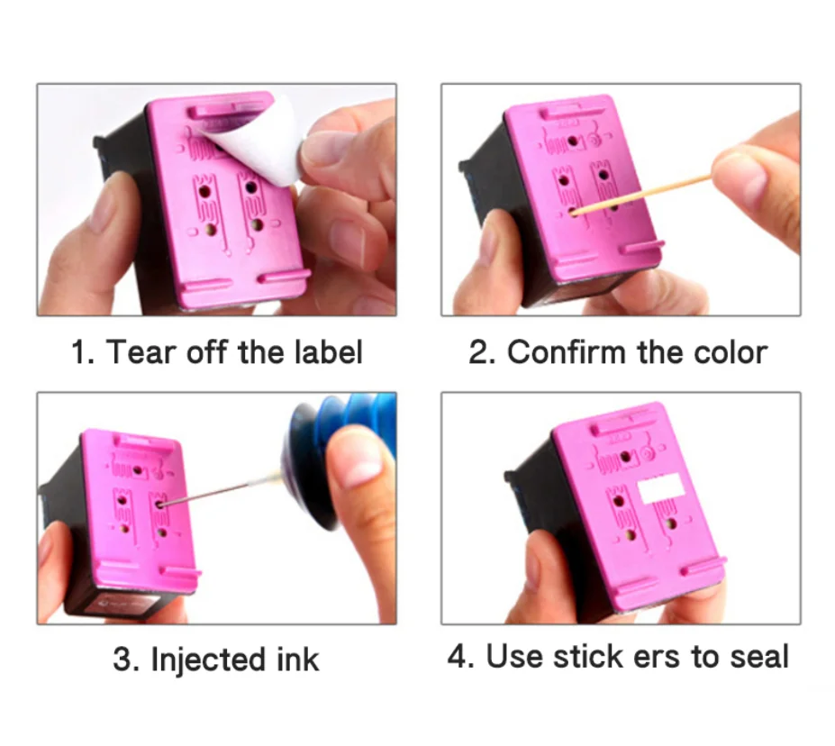 Compatible Refill Dye Ink Kit for HP 667 667xl DeskJet Ink Advantage 1200 1216 1275 2300 Printer Ink 100ml in Bottle Bkcmy