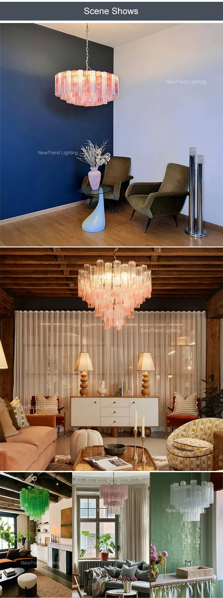 cpl 444 custom french vintage murano glass chandelier glass suspension lighting for hotel lobby-6