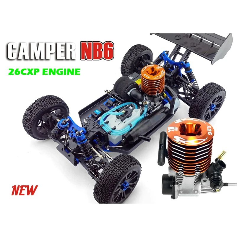 Cheap Nitro 1/8 Buggy HSP 94970 CAMPER 1:8 Gas Powered 4WD Off-road RC  Car with 26CXP Engine RTR Wheels