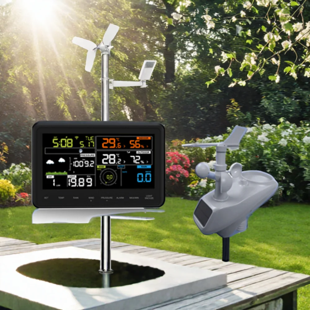 AW006 WIFI App Weather Station Colorful Indoor/Outdoor LCD Temperature Recorder Hygrometer Home Use