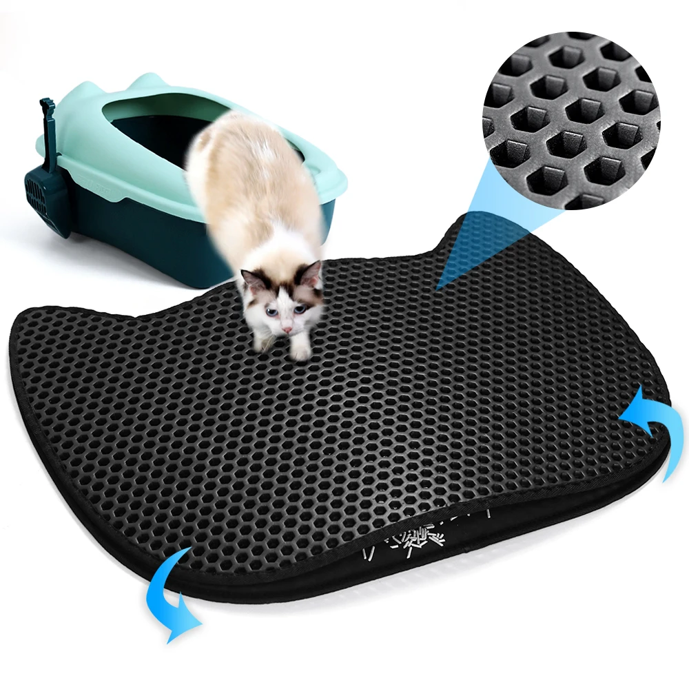 Wholesale Custom EVA Double Layer Waterproof Pet Trapper Pad Cat Scratching Litter Box Mat