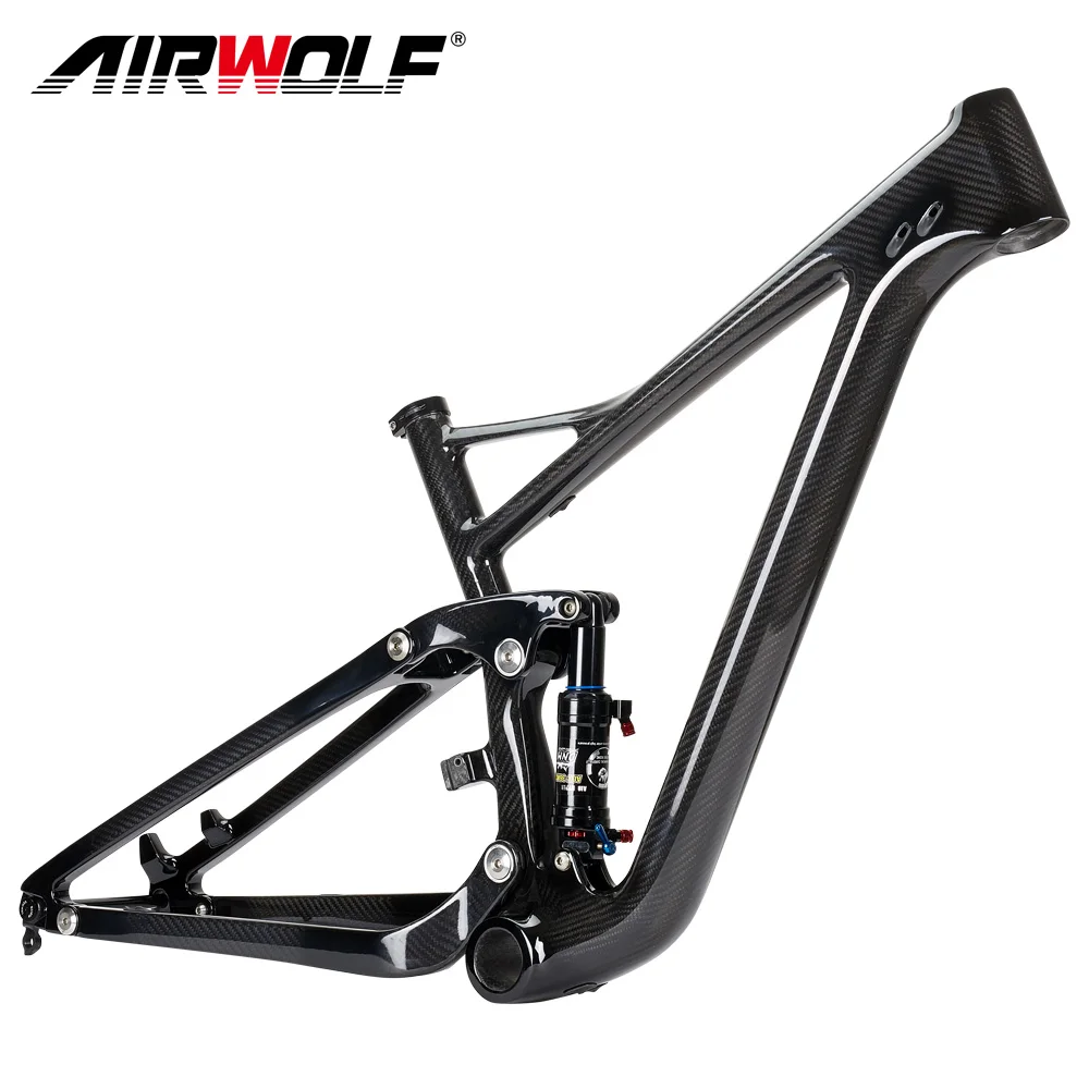 ウェア Fox Air Frame MTB AIRWOLF 29ER Full Suspension Carbon Fiber Mountain Bike Frame