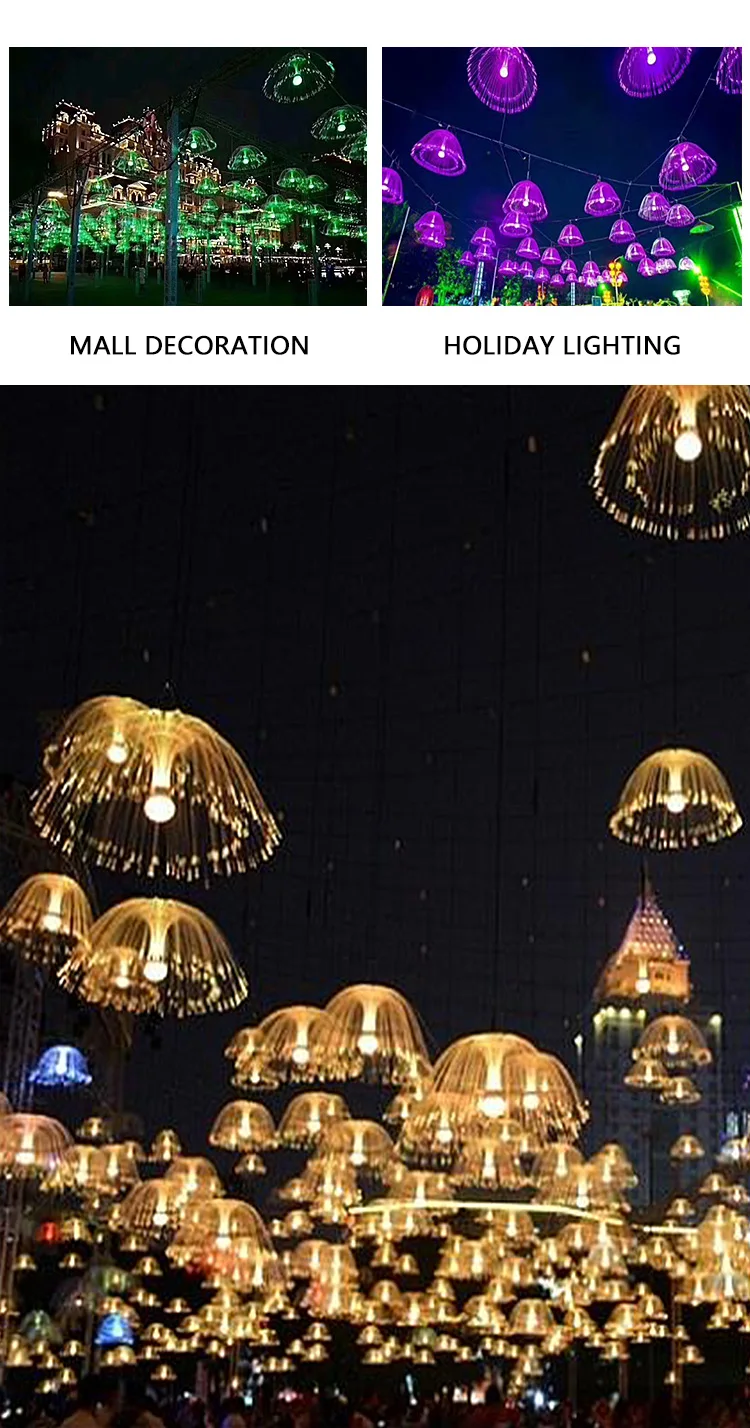 Outdoor LED Fiber Optic Jellyfish Lamp for Christmas Decorations IP65 ...