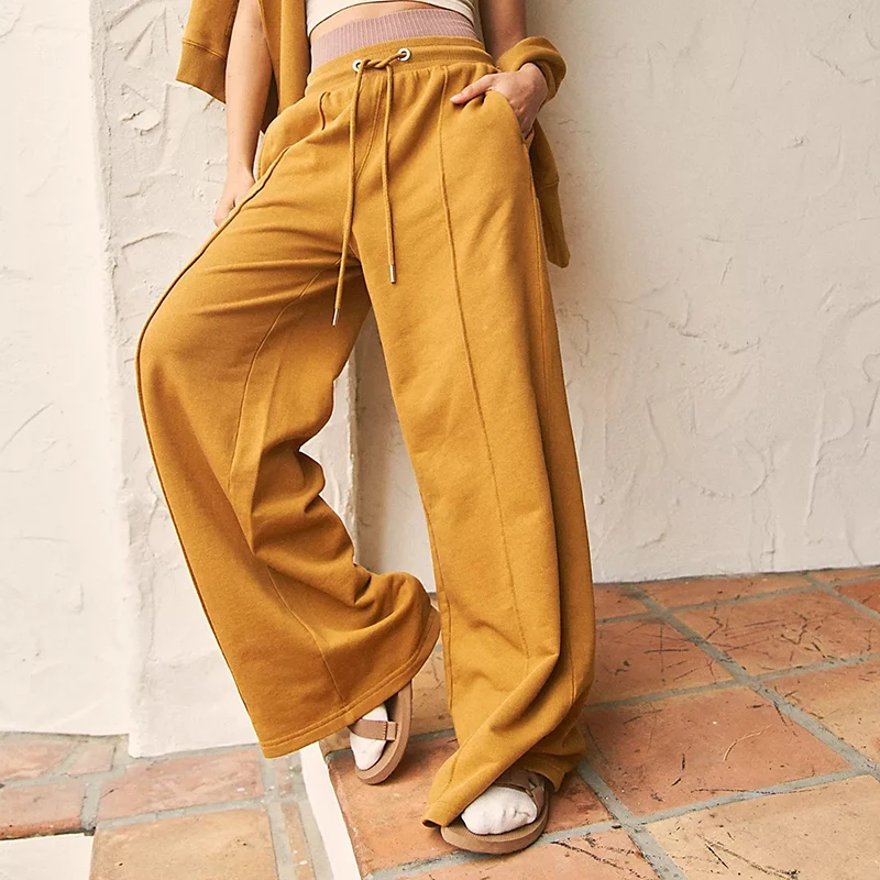 Hot Selling Casual Wide Leg Pants Loose Linen Light Fabric High Waist Pants  For Female - Buy Wide Leg Pant For Female,High Waist Pant,Casual Loose Pant  Product on Alibaba.com