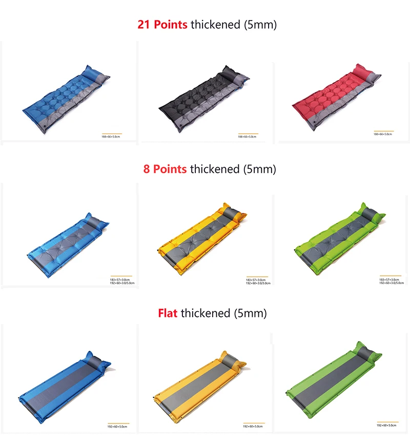 Self Inflating Sleeping Mat 5mm Thick Insulated Foam Lightweight