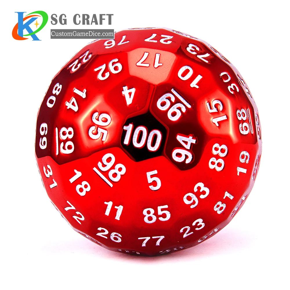 Customized Polyhedral Multisided Plated Ancient Metal Dice Tin 1000 Sided Dice Magic Trick