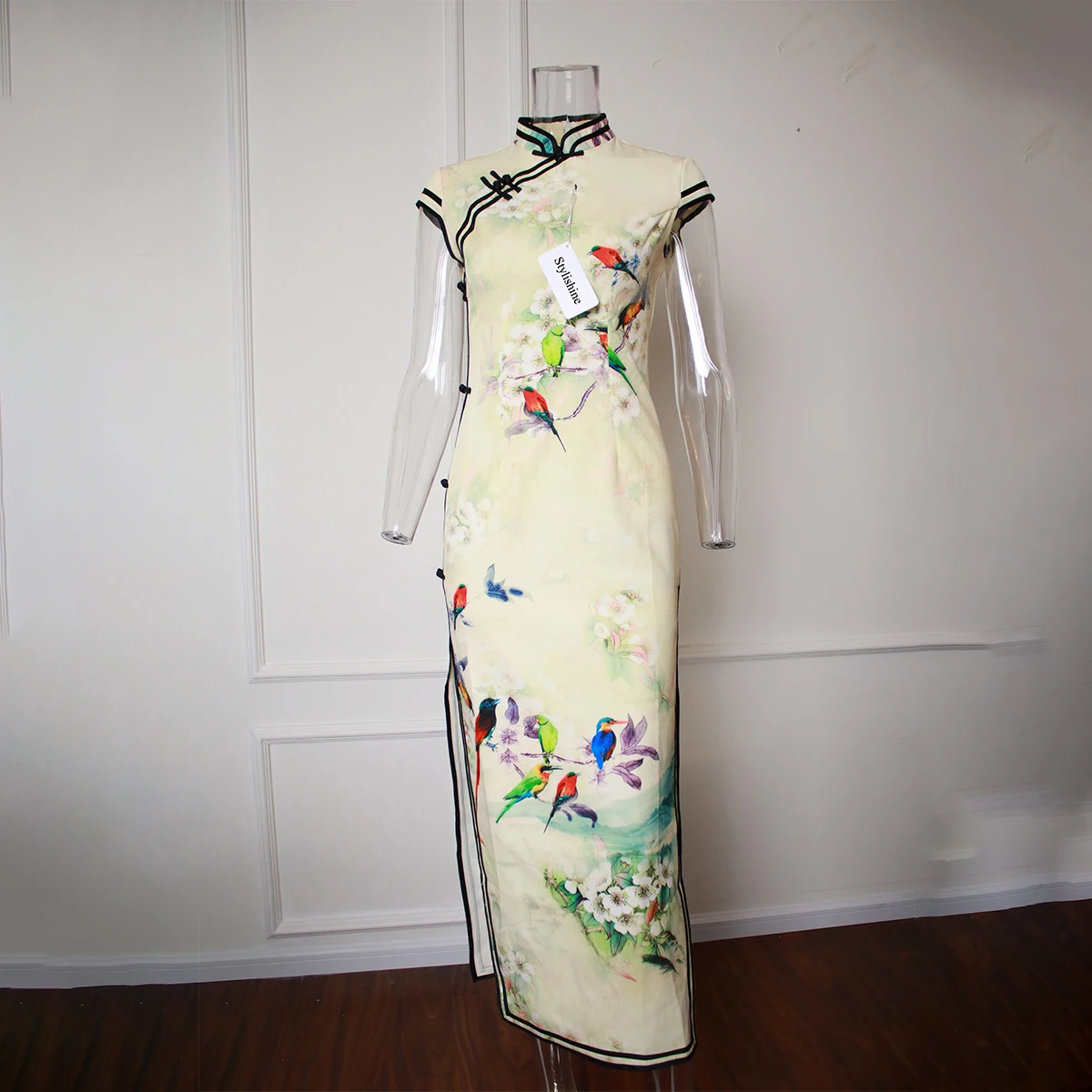Stylishine Cheongsam Chinese Style Women Elegant Short Sleeve Printing ...