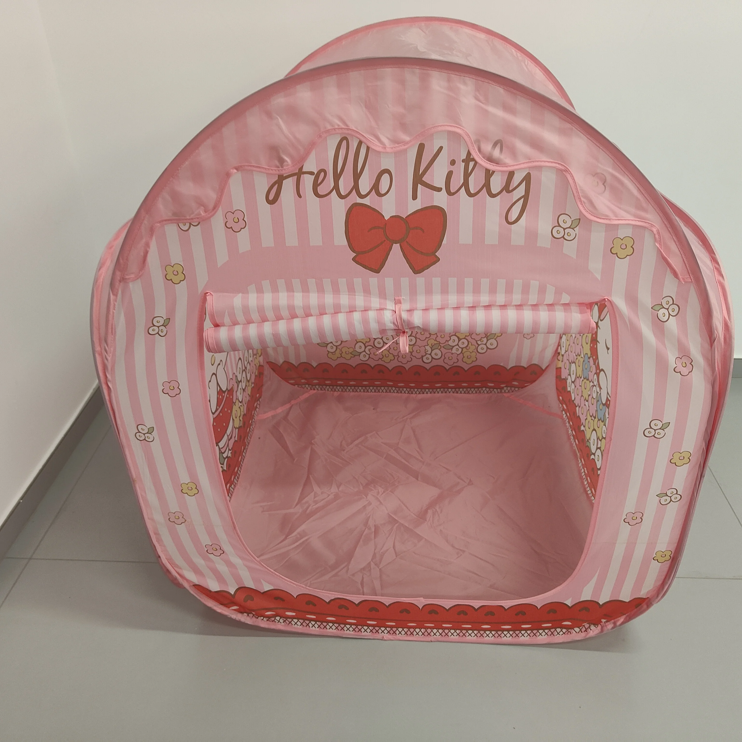 Pink Customized Pattern Children Pop-Up Play Tent Folding Toy House Indoor Outdoor Unisex Playhouse Tents Polyester