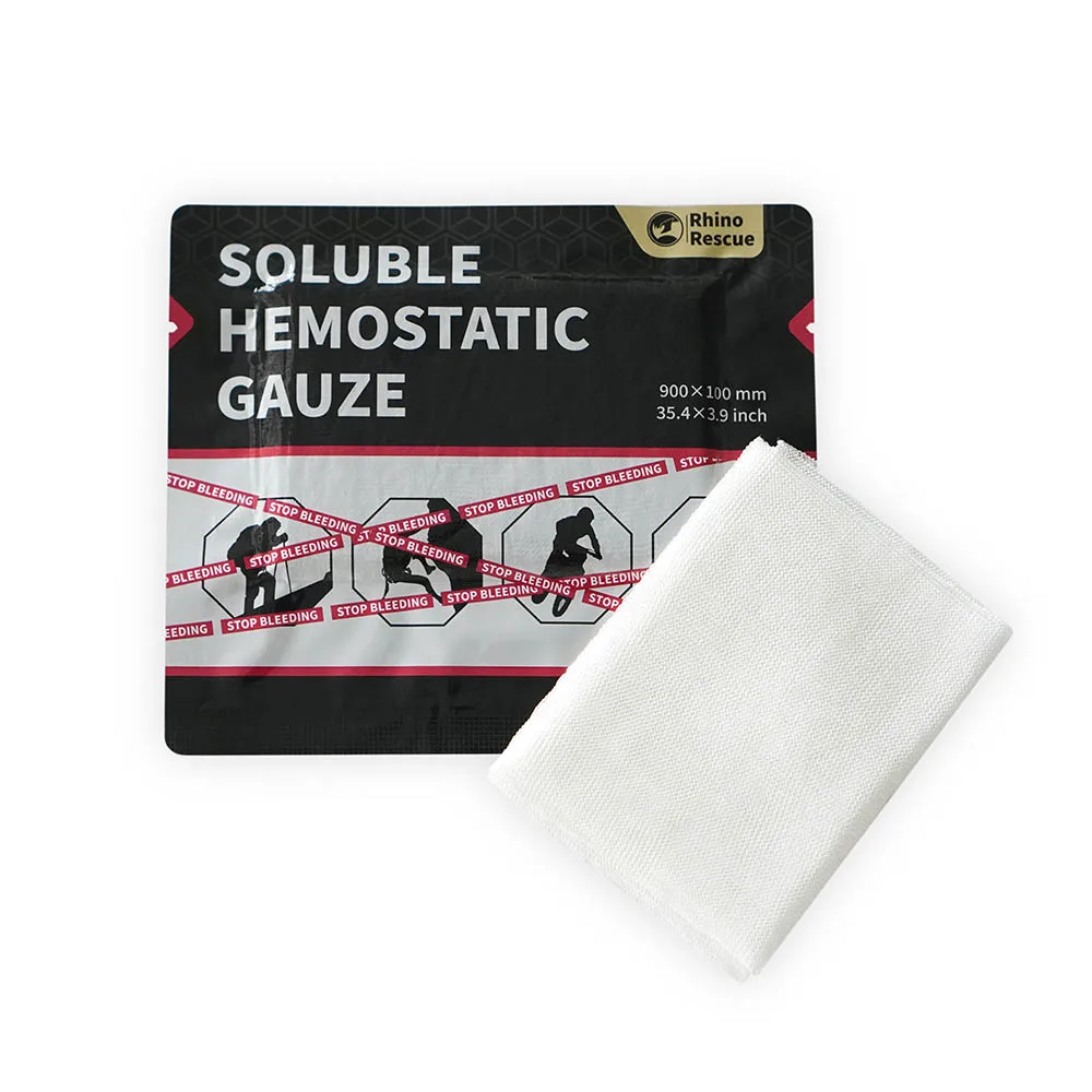 Rhino Rescue Trauma Wound Dressing Combat Gauze Hemostatic Z Fold