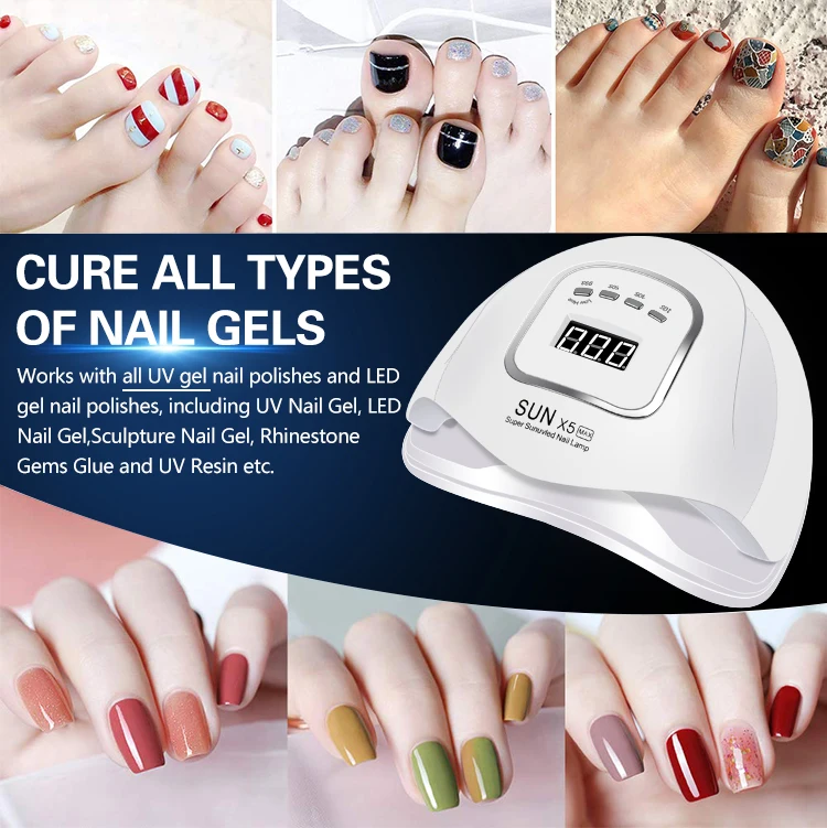 Professional Sun Uv 4 Timer Setting Fast Drying Gel Nail Dryer Led Gel