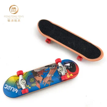 OEM logo printing metallic stent wholesale plastic board mini fingerboard custom finger skateboard