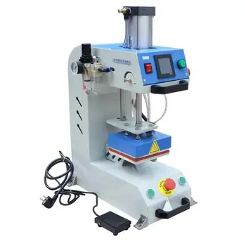 Pneumatic Single Station Label Heat Press Machine In Garment 15*15 cm pneumatic heat press machine