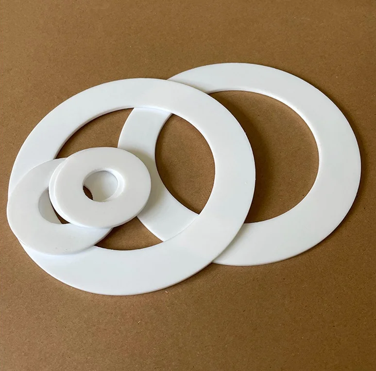 Dn15 ~ Dn300 3mm Thickness O Ring Seal Spacer Oil Resistance Washer Round Shape White Ptfe Flat 8481