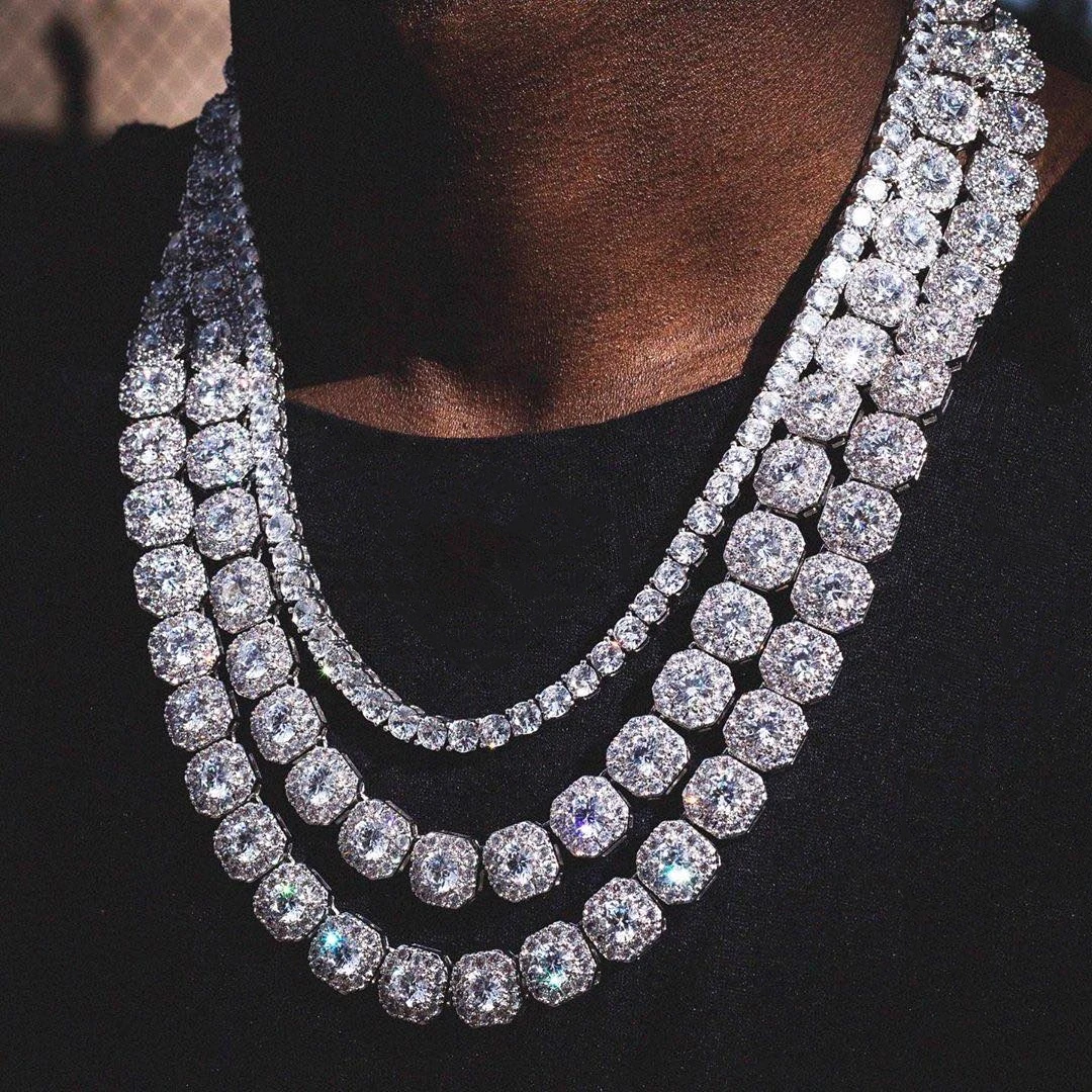 Wholesale Gattara Hip Hop Punk Jewelry Full Diamond Cuban Chain Necklace  Exaggerated Diamond Studded Lock Pendant Necklace From m.