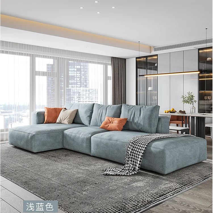 Sofa Set Designs Modern Italian Sectional L Shaped Corner Fabric Couch ...