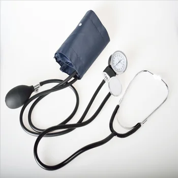 Manual sphygmomanometer with stethoscope to listen to fetal heart