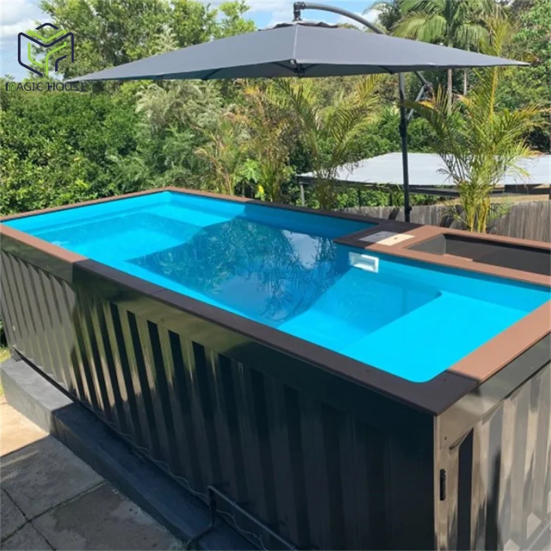 Magic House Back Yard Container Pool Shipping Container Pools 20ft 40ft Fiberglass Liner